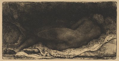 Liggande naken kvinna, 1658. av Rembrandt van Rijn