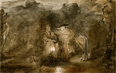 Vila på flykten till Egypten av Rembrandt van Rijn
