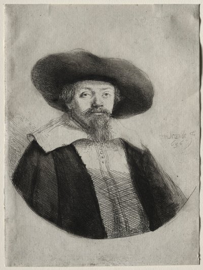 Samuel Manasseh Ben Israel, 1636. av Rembrandt van Rijn