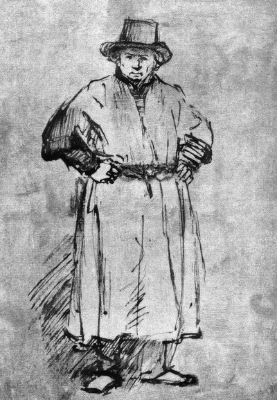Självporträtt i målarrock av Rembrandt van Rijn