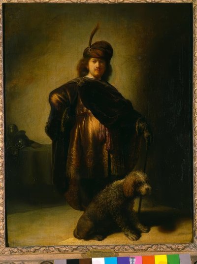 Självporträtt i orientalisk kostym av Rembrandt van Rijn