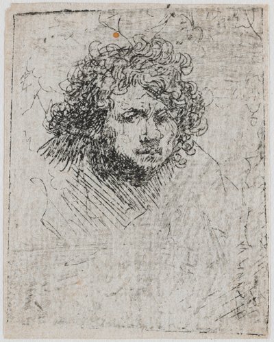 Självporträtt, ca 1626-1629. av Rembrandt van Rijn