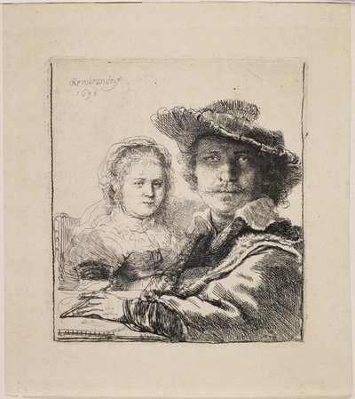 Självporträtt med Saskia av Rembrandt van Rijn