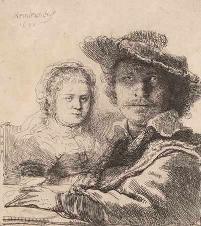 Självporträtt med Saskia, 1636. av Rembrandt van Rijn