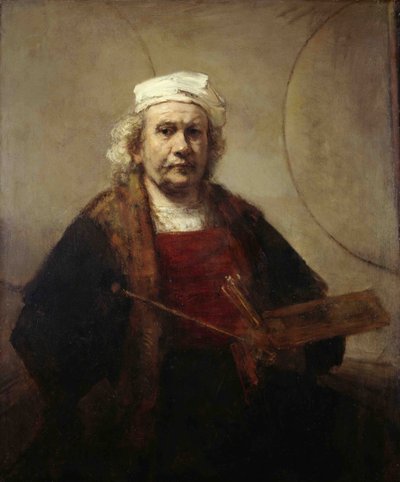 Självporträtt med två cirklar, ca 1665-1669 av Rembrandt van Rijn