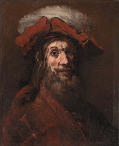 Skiss för riddaren med Falcon, känd som "The Crusader" av Rembrandt van Rijn