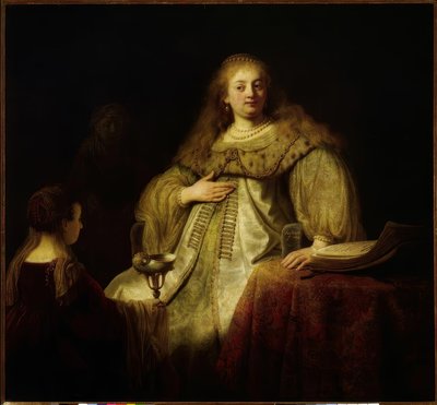 Sophonisbe tar emot giftbägaren på order av sin man av Rembrandt van Rijn