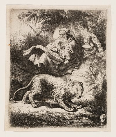 St Jerome Reading av Rembrandt van Rijn