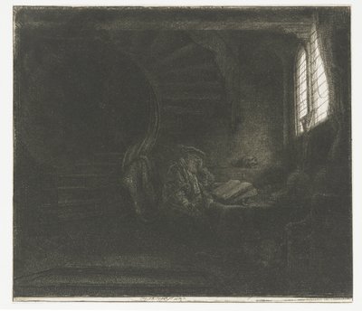 St Jerome i en mörk kammare av Rembrandt van Rijn