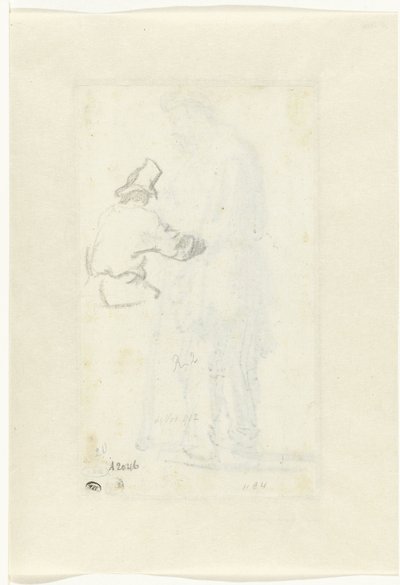 Studie av en man, sedd bakifrån av Rembrandt van Rijn