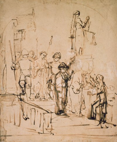 Susanna som förs till domen, 1600-talet av Rembrandt van Rijn