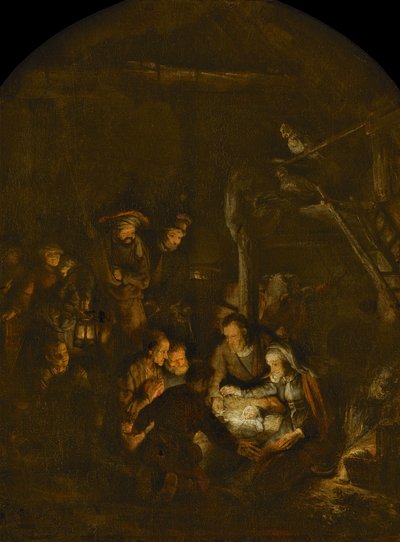 Herdarnas tillbedjan, 1646 av Rembrandt van Rijn