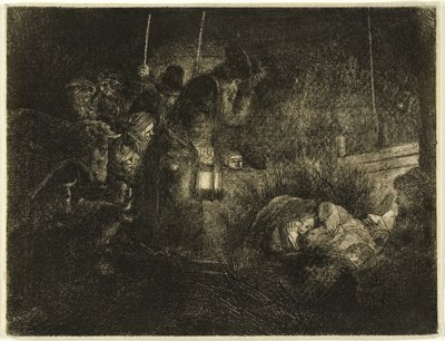The Adoration of the Shepherds: A Night Piece av Rembrandt van Rijn