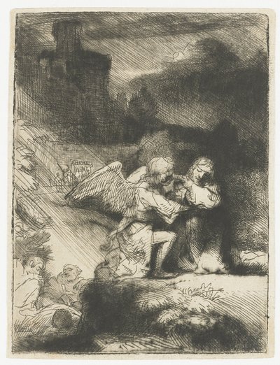 Kval i trädgården Kval i trädgården av Rembrandt van Rijn