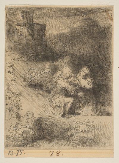 Agony in the Garden, ca. 1652. av Rembrandt van Rijn