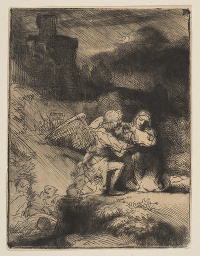 Agony in the Garden, ca. 1652. av Rembrandt van Rijn