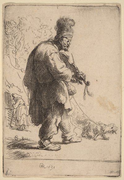 Den blinde fiolspelaren av Rembrandt van Rijn