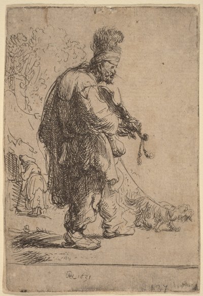 Den blinde fiolspelaren av Rembrandt van Rijn