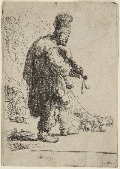 Den blinde fiolspelaren av Rembrandt van Rijn