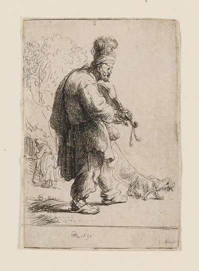 Den blinde violinisten av Rembrandt van Rijn