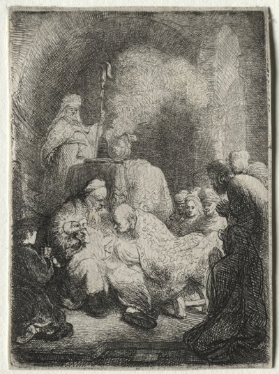 Omskärelsen: Liten tallrik av Rembrandt van Rijn