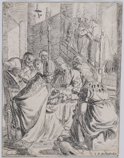 Omskärelsen, ca. 1625., ca. 1625. av Rembrandt van Rijn
