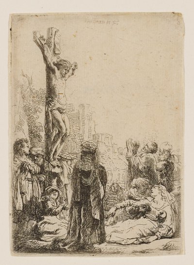 Korsfästelsen: Liten tavla av Rembrandt van Rijn