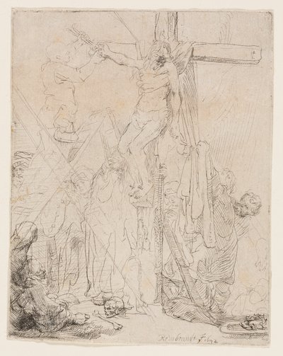 Nedstigningen från korset: En skiss av Rembrandt van Rijn