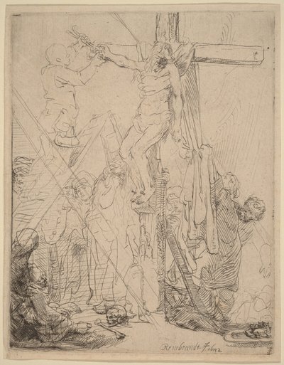 Nedtagningen från korset: en skiss av Rembrandt van Rijn