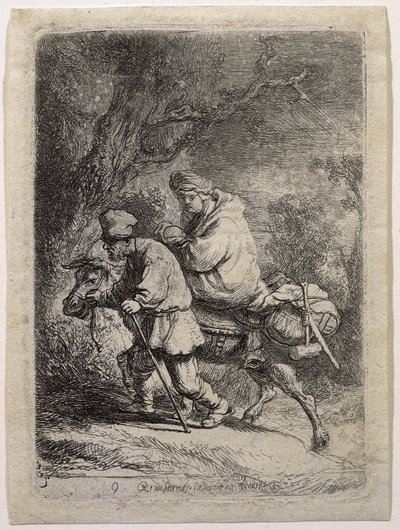 Flygningen till Egypten av Rembrandt van Rijn