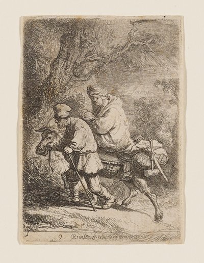 Flykten till Egypten av Rembrandt van Rijn
