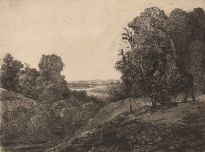 Flygningen till Egypten: Ändrad från Seghers, ca. 1653. av Rembrandt van Rijn