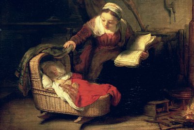 Den heliga familjen, ca 1645 (uppgift om 38052) av Rembrandt van Rijn