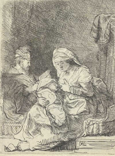 Den heliga familjen, ca. 1632. av Rembrandt van Rijn