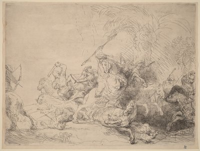 Den stora lejonjakten av Rembrandt van Rijn