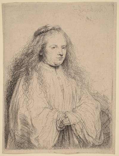 Den lilla judiska bruden (Saskia som heliga Katarina) av Rembrandt van Rijn