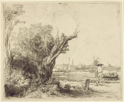 The Omval, 1645 (etsning och torrnål på papper) av Rembrandt van Rijn