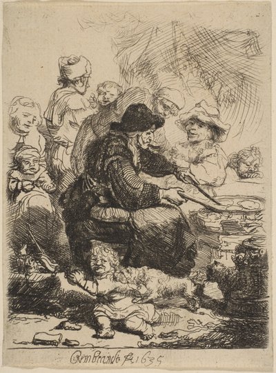 Pannkakskvinnan, 1635. av Rembrandt van Rijn