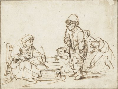 Pannkakskvinnan, ca. 1635. av Rembrandt van Rijn