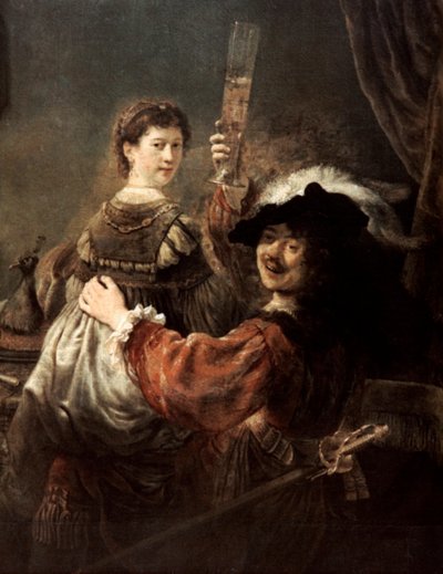 Den förlorade sonen i krogen Rembrandt och Saskia, c1635. av Rembrandt van Rijn
