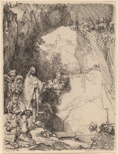 The Raising of Lazarus: Small Plate av Rembrandt van Rijn