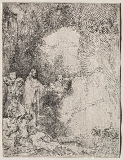 The Raising of Lazarus: Small Plate av Rembrandt van Rijn
