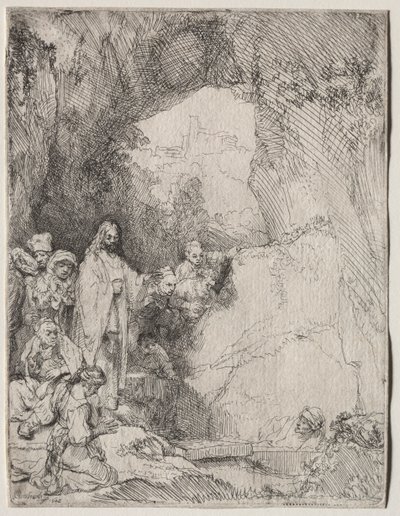 The Raising of Lazarus: Small Plate, 1642. av Rembrandt van Rijn