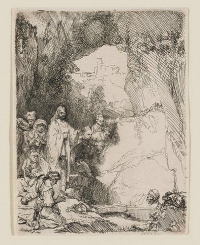 Uppväckelsen av Lasarus: Den mindre tavlan av Rembrandt van Rijn
