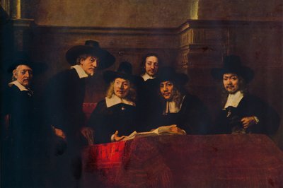 Provtagningstjänstemännen, 1662, 1938. av Rembrandt van Rijn
