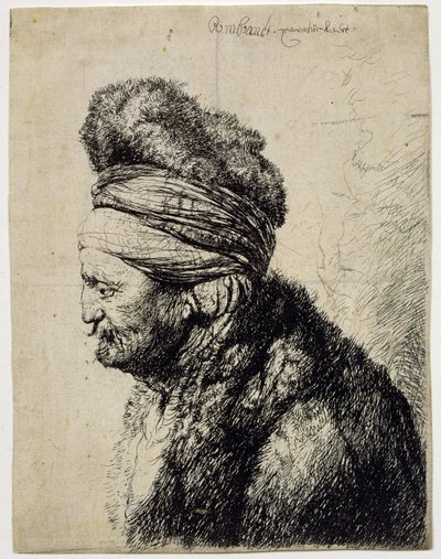 Det andra orientaliska huvudet av Rembrandt van Rijn