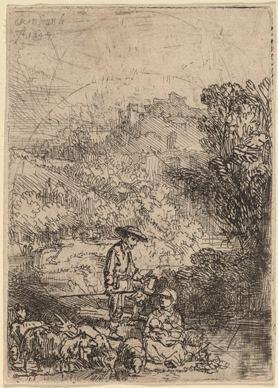 Herden och hans familj av Rembrandt van Rijn