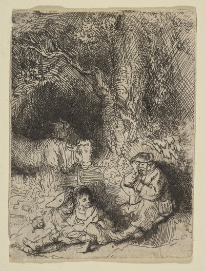 Den sovande herden, ca. 1644. av Rembrandt van Rijn