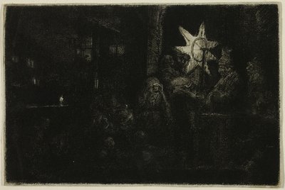 The Star of the Kings: A Night Piece av Rembrandt van Rijn
