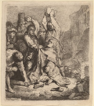 Steningen av Sankt Stefan av Rembrandt van Rijn